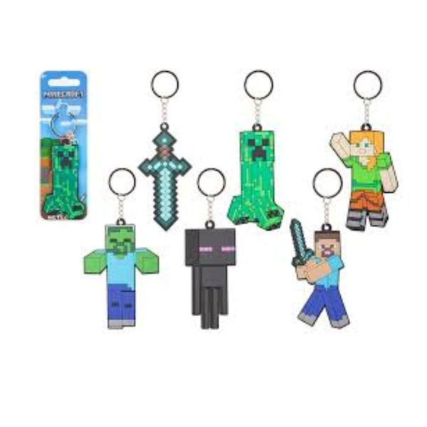 MINECRAFT Portachiavi Soft PVC 8cm – 6ass…x…x300